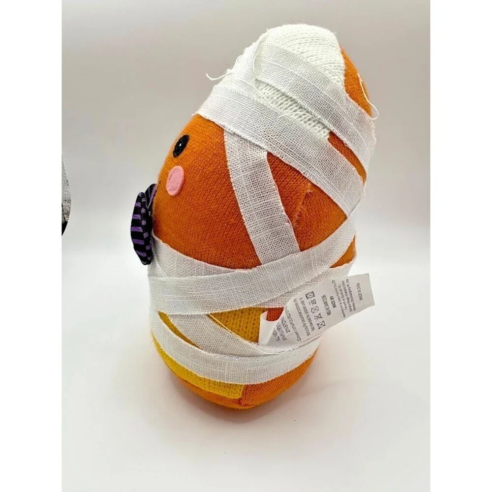 Halloween Mummy Candy Corn Plush Shelf Sitter Decor Weighted Soft Figure 8
